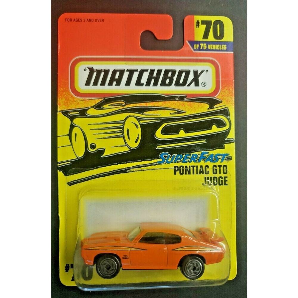 1996 Matchbox Plymouth GTO Judge #70 Orange Super Fast‎ HW4